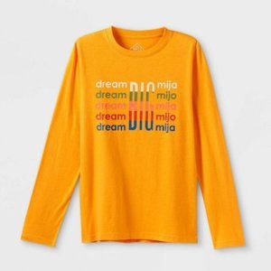 Latino Heritage Month Kids' Dream Big Long Sleeve T-Shirt - Yellow Small